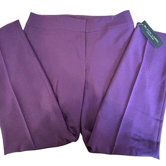 Black Label By Evan Picone Pants - Evan Picone Black Label Pants- size 6 NWT rich purple dress pants,